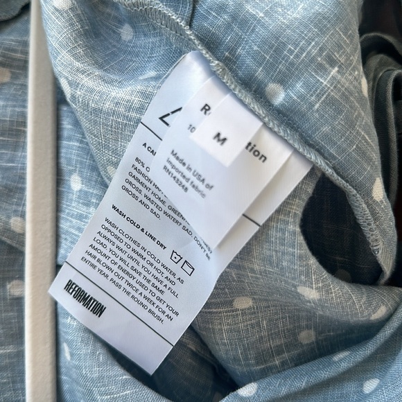 Reformation tie blouse size M - Picture 4 of 4